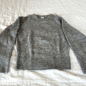 Iris & Ink grey women's wool blend sweater size xs